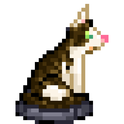 Nea's spirit-guardian cat, Amadeus (white belly, brown striped back, olive eyes)